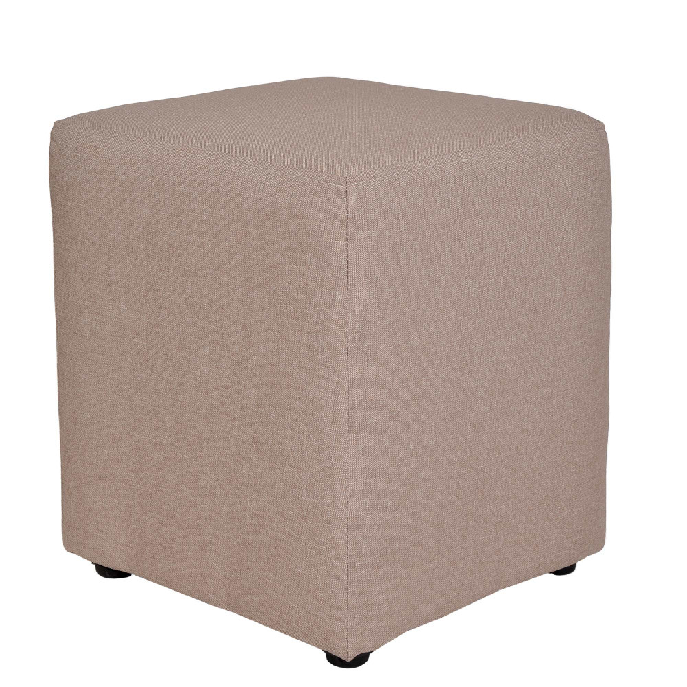 Taburet Cube - stofa S17 - bej Taburet Cube - stofa S17 - bej