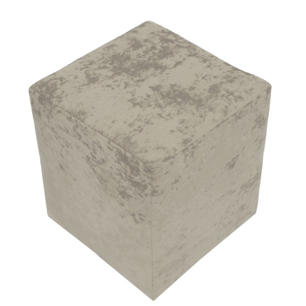 Taburet Cube - stofa E04 - crem Taburet Cube - stofa E04 - crem