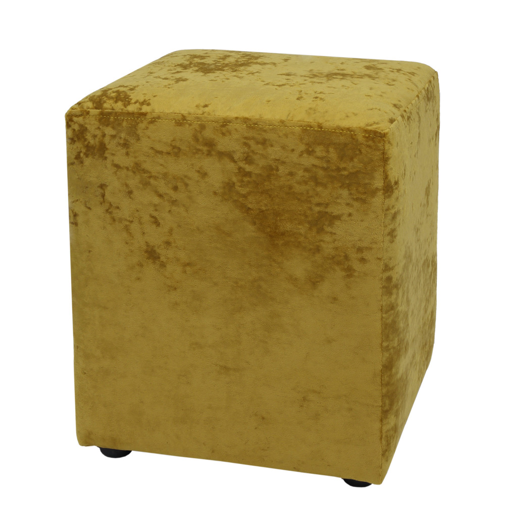 Taburet Cube - stofa E51 - galben Taburet Cube - stofa E51 - galben