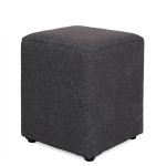Taburet Cube - stofa S05 - gri