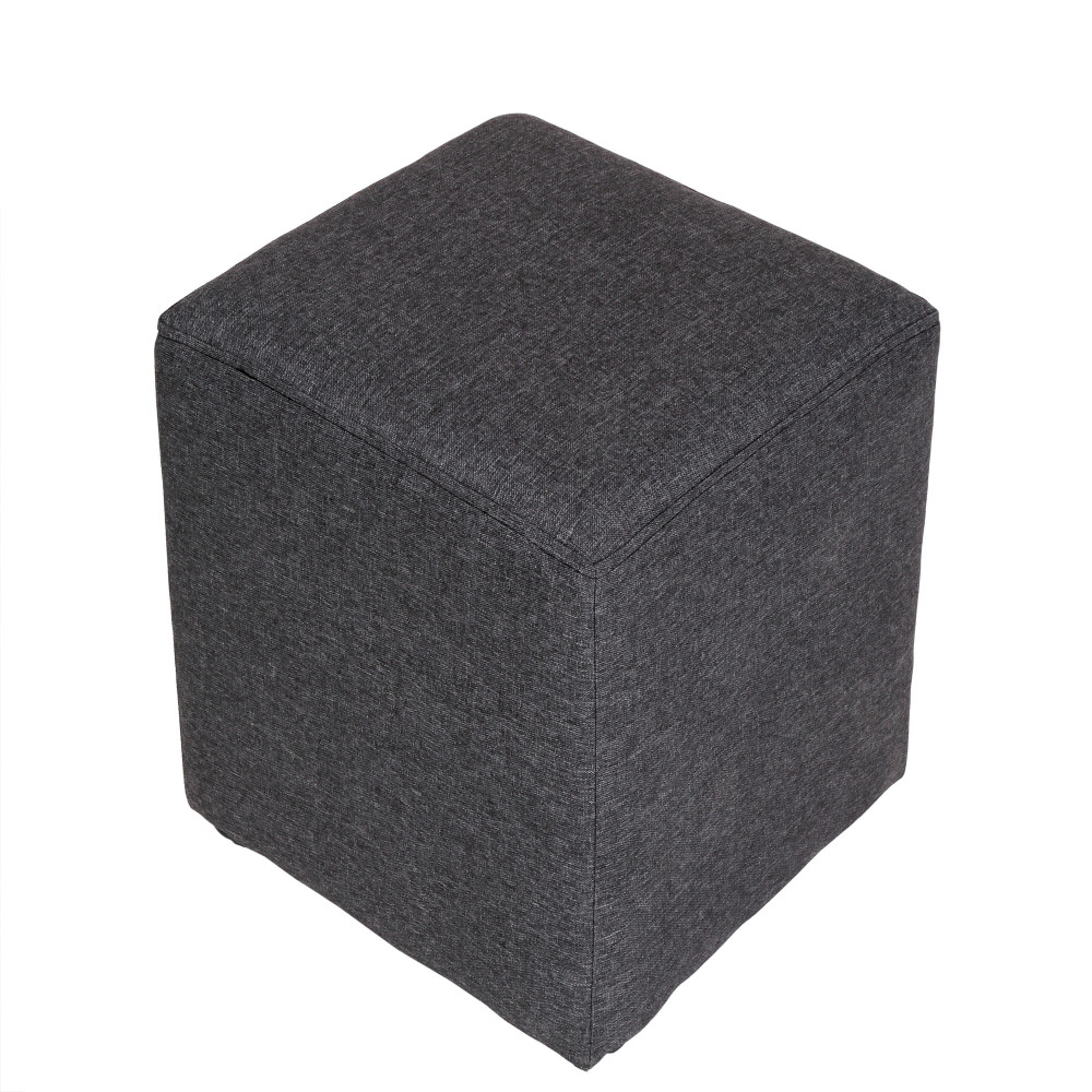 Taburet Cube - stofa S05 - gri Taburet Cube - stofa S05 - gri