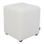 Taburet Cube - imitatie piele alb - 21894 Taburet Cube - imitatie piele alb - 21894