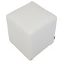 Taburet Cube - imitatie piele alb - 21894 Taburet Cube - imitatie piele alb - 21894