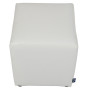 Taburet Cube - imitatie piele alb - 21894 Taburet Cube - imitatie piele alb - 21894