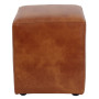 Taburet Cube - imitatie piele coniac - 8070 Taburet Cube - imitatie piele coniac - 8070