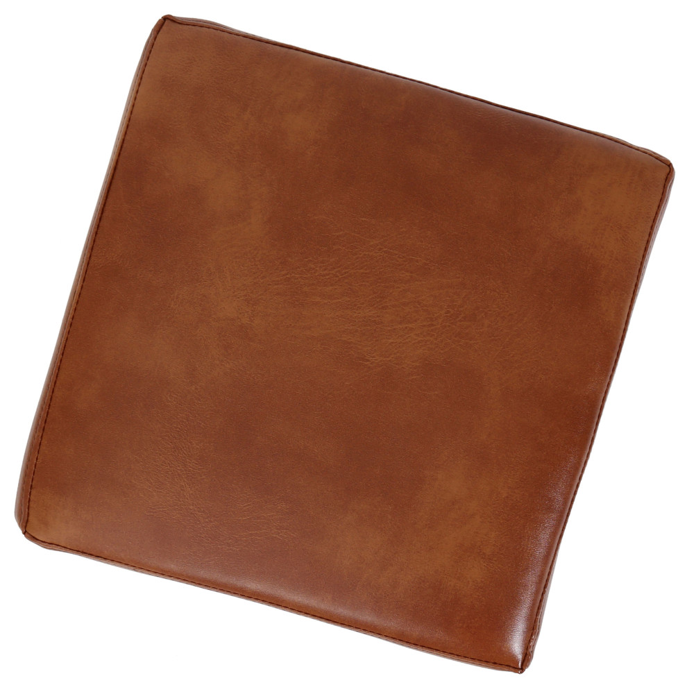 Taburet Cube - imitatie piele coniac - 8070 Taburet Cube - imitatie piele coniac - 8070