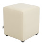 Taburet Cube - imitatie piele crem - 21834 Taburet Cube - imitatie piele crem - 21834