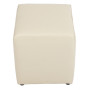 Taburet Cube - imitatie piele crem - 21834 Taburet Cube - imitatie piele crem - 21834