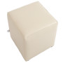 Taburet Cube - imitatie piele crem - 21834 Taburet Cube - imitatie piele crem - 21834