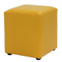 Taburet Cube - imitatie piele galben - 22168 Taburet Cube - imitatie piele galben - 22168