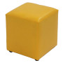 Taburet Cube - imitatie piele galben - 22168 Taburet Cube - imitatie piele galben - 22168