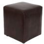 Taburet Cube - imitatie piele maro - 15611 Taburet Cube - imitatie piele maro - 15611