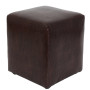 Taburet Cube - imitatie piele maro - 15611 Taburet Cube - imitatie piele maro - 15611