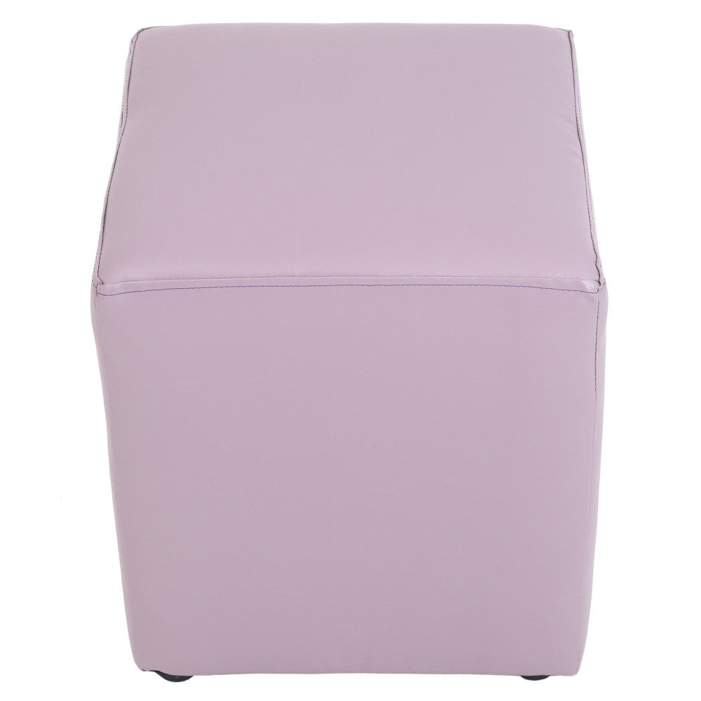 Taburet Cube - imitatie piele mov - 21897 Taburet Cube - imitatie piele mov - 21897