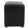 Taburet Cube - imitatie piele negru - 21901