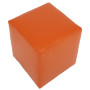 Taburet Cube - imitatie piele portocaliu - 21895 Taburet Cube - imitatie piele portocaliu - 21895