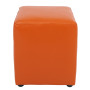 Taburet Cube - imitatie piele portocaliu - 21895 Taburet Cube - imitatie piele portocaliu - 21895
