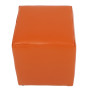 Taburet Cube - imitatie piele portocaliu - 21895 Taburet Cube - imitatie piele portocaliu - 21895