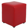 Taburet Cube - imitatie piele rosu - 21900 Taburet Cube - imitatie piele rosu - 21900