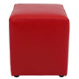 Taburet Cube - imitatie piele rosu - 21900 Taburet Cube - imitatie piele rosu - 21900