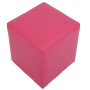 Taburet Cube - imitatie piele roz - 21896 Taburet Cube - imitatie piele roz - 21896