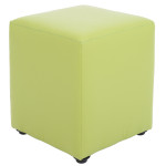 Taburet Cube - imitatie piele verde - 21899