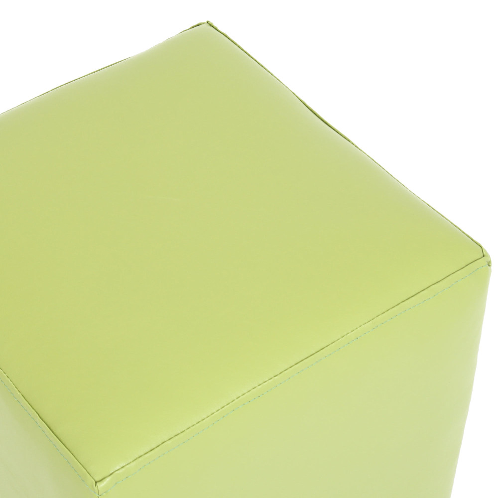 Taburet Cube - imitatie piele verde - 21899 Taburet Cube - imitatie piele verde - 21899