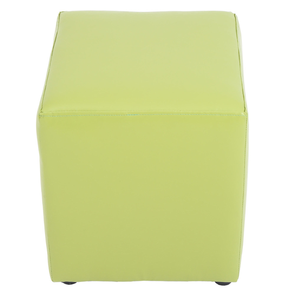 Taburet Cube - imitatie piele verde - 21899 Taburet Cube - imitatie piele verde - 21899