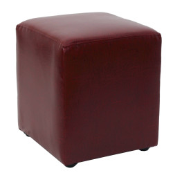 Taburet Cube - imitatie piele bordo - 21902 Taburet Cube - imitatie piele bordo - 21902