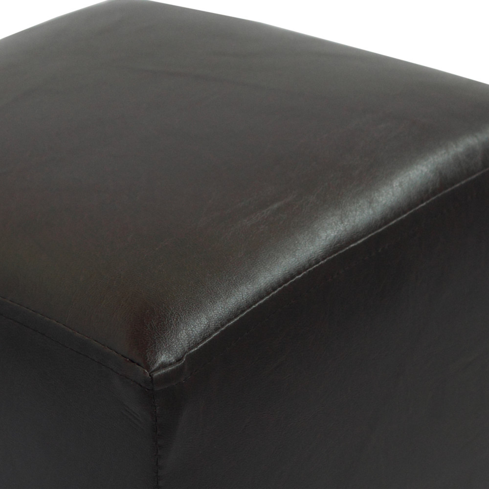 Taburet Cube - imitatie piele wenge - 21835 Taburet Cube - imitatie piele wenge - 21835