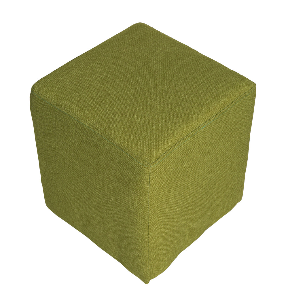 Taburet Cube - stofa S22 - verde Taburet Cube - stofa S22 - verde