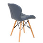 Scaun Eliza - cadru lemn - imitatie piele gri Scaun Eliza - cadru lemn - imitatie piele gri