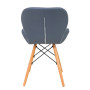 Scaun Eliza - cadru lemn - imitatie piele gri Scaun Eliza - cadru lemn - imitatie piele gri