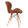 Scaun Eliza - cadru lemn - imitatie piele maro Scaun Eliza - cadru lemn - imitatie piele maro