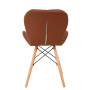 Scaun Eliza - cadru lemn - imitatie piele maro Scaun Eliza - cadru lemn - imitatie piele maro
