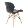 Scaun Eliza - cadru lemn - imitatie piele negru Scaun Eliza - cadru lemn - imitatie piele negru