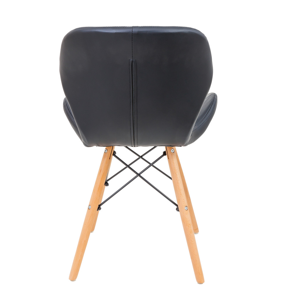 Scaun Eliza - cadru lemn - imitatie piele negru Scaun Eliza - cadru lemn - imitatie piele negru