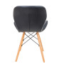 Scaun Eliza - cadru lemn - imitatie piele negru Scaun Eliza - cadru lemn - imitatie piele negru