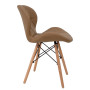 Scaun Eliza - cadru lemn - imitatie piele taupe Scaun Eliza - cadru lemn - imitatie piele taupe