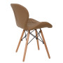 Scaun Eliza - cadru lemn - imitatie piele taupe Scaun Eliza - cadru lemn - imitatie piele taupe