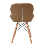 Scaun Eliza - cadru lemn - imitatie piele taupe Scaun Eliza - cadru lemn - imitatie piele taupe