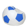 Fotoliu puf Extra Ball - imitatie piele - alb/albastru Fotoliu puf Extra Ball - imitatie piele - alb/albastru