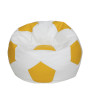 Fotoliu puf Extra Ball - imitatie piele - alb/galben Fotoliu puf Extra Ball - imitatie piele - alb/galben