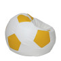Fotoliu puf Extra Ball - imitatie piele - alb/galben Fotoliu puf Extra Ball - imitatie piele - alb/galben
