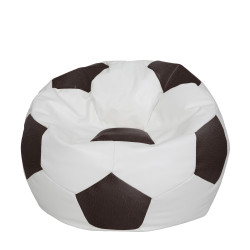 Fotoliu puf Extra Ball - imitatie piele - alb/maro Fotoliu puf Extra Ball - imitatie piele - alb/maro