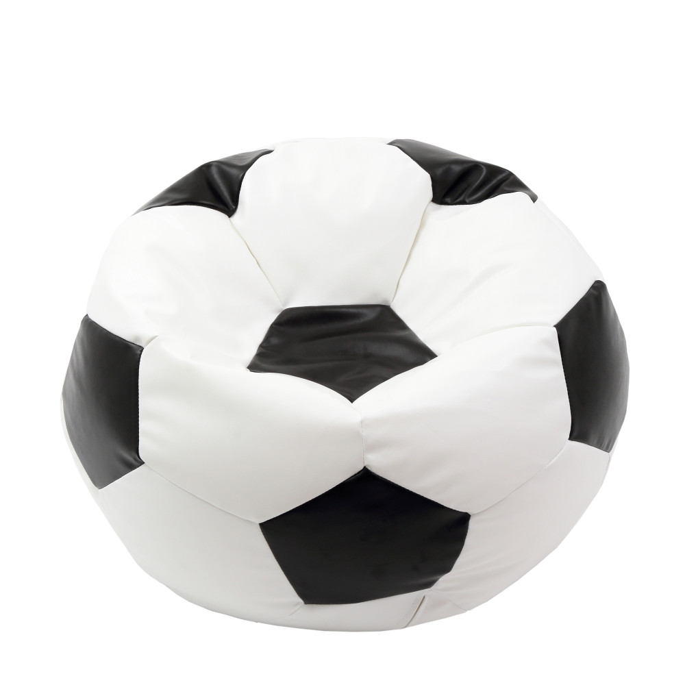 Fotoliu puf Extra Ball - imitatie piele - alb/negru Fotoliu puf Extra Ball - imitatie piele - alb/negru