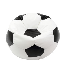 Fotoliu puf Extra Ball - imitatie piele - alb/negru Fotoliu puf Extra Ball - imitatie piele - alb/negru