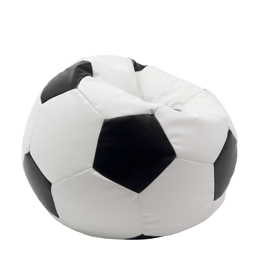 Fotoliu puf Extra Ball - imitatie piele - alb/negru Fotoliu puf Extra Ball - imitatie piele - alb/negru