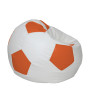 Fotoliu puf Extra Ball - imitatie piele - alb/portocaliu Fotoliu puf Extra Ball - imitatie piele - alb/portocaliu