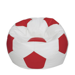 Fotoliu puf Extra Ball - imitatie piele - alb/rosu Fotoliu puf Extra Ball - imitatie piele - alb/rosu